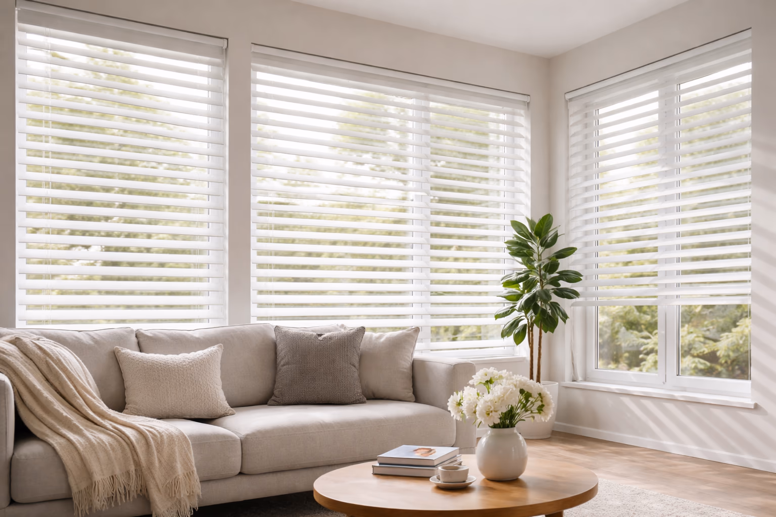 Custom Blinds — custom window treatment installed in a Sonoma County home by La Grange Window Coverings, Windsor CA 95492